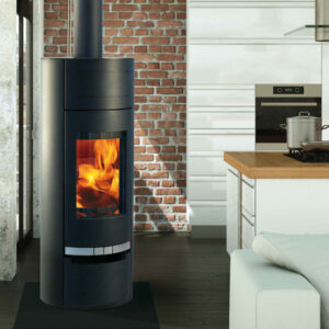 Fonte Flamme - Poêles à bois Havana côtés acier noir