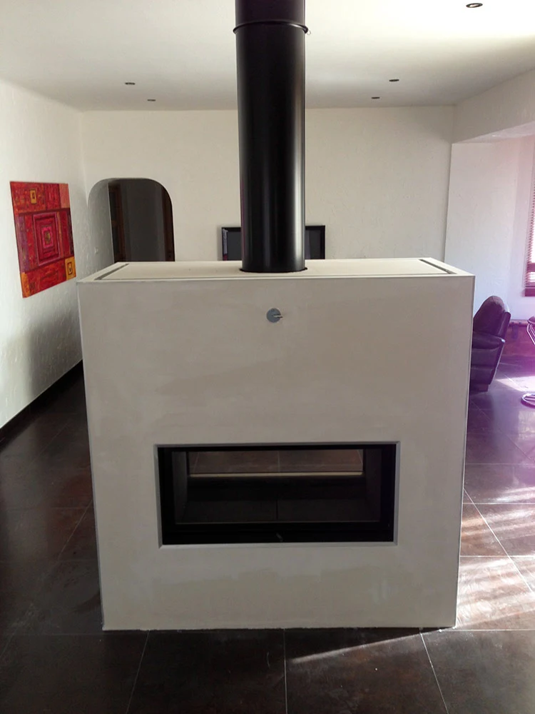 Installation poêle double face à Bouguenais