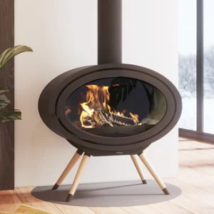 Poêle à bois Fonte Flamme Oval Front supports multiples