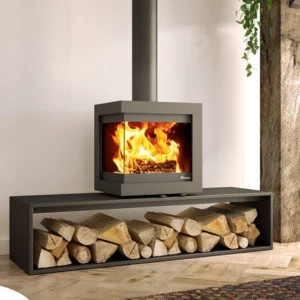 Poêle à bois Fonte Flamme Bora Corner plateau droit