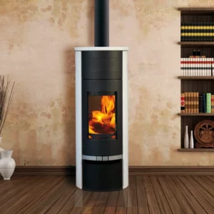 poele-a-bois-havana-pierre-creme fonte flamme