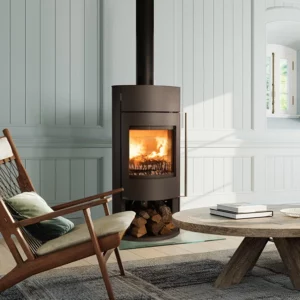 poele-a-bois-lona-acier-noir fonte flamme