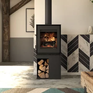 poele-a-bois-modivar-5-sur-bucher-angle Fonte Flamme