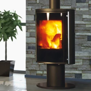 Poêle à bois Fonte Flamme Nara porte verre sérigraphié